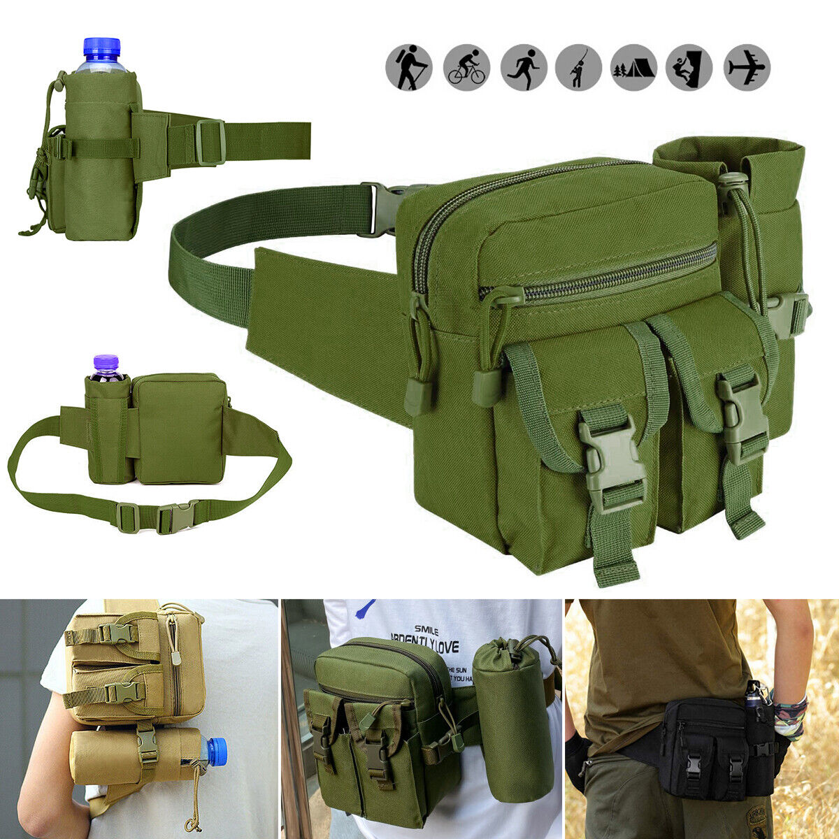 Outdoor Utility Tactical Waist Fanny Pack Pouch Military Camping
