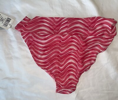 Sunsets Liquid Wave Coral Bikini Bottom Swimsuit Separates Sz Large NWT$40