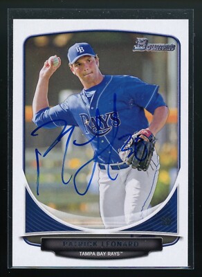 2013 Bowman PATRICK LEONARD Signed Card autograph AUTO RAYS RC