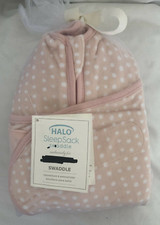 Pottery Barn Kids Halo Pink Dot SleepSack 0-3 mths NWT