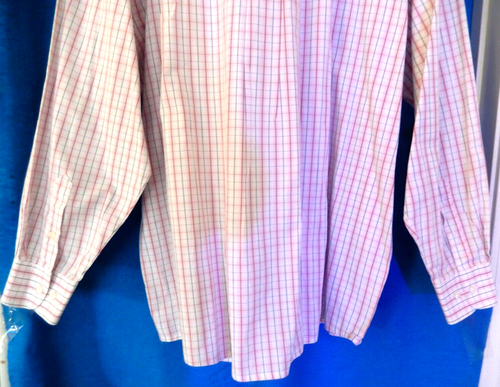 Wrangler 100 % atmungsaktive Baumwolle Button Down Hemd-XXL, rosa & grau multi kariert - Bild 13 von 16