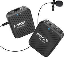 SYNCO G1 A1 Wireless Lavalier Microphone System, Noise Cancellation, 2.4GHz