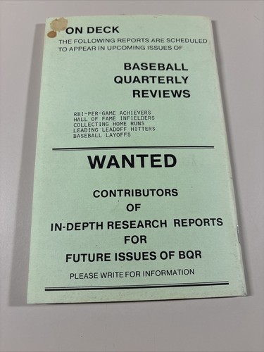 Vintage 1988 Herman Krabbenhoft BASEBALL QUARTERLY REVIEWS Lot Of 4 VHTF - Picture 22 of 24