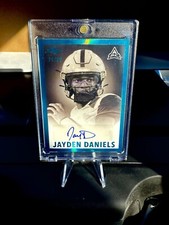 Jayden Daniels RC Auto SP /50 LSU Commanders 1 Rookie Card Autograph Pop JD Rare