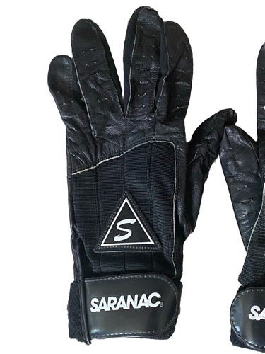 Vintage Saranac Handschuhe Herren klein Fallschirmspringen Schlag Sporthandschuhe Lammfell - Bild 11 von 16