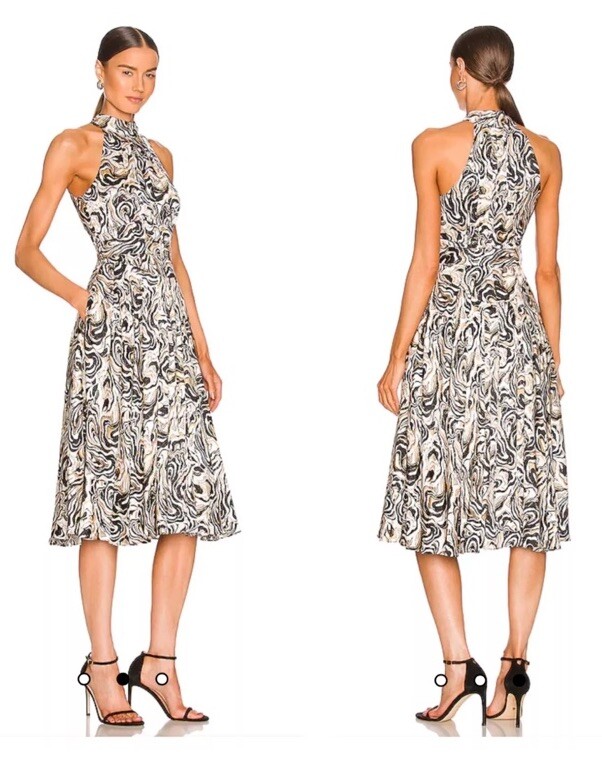 即発!DVF MARCIB dress Size 6 NWT DVF Diane von Furstenberg NICOLA Marble Belted