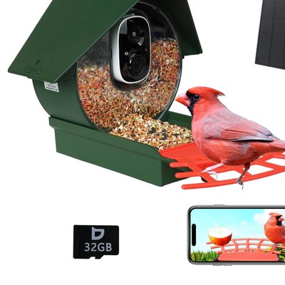 Smart Bird Feeder with HD Camera & 1.25L Capacity - Ideal Gift for Bird Lovers