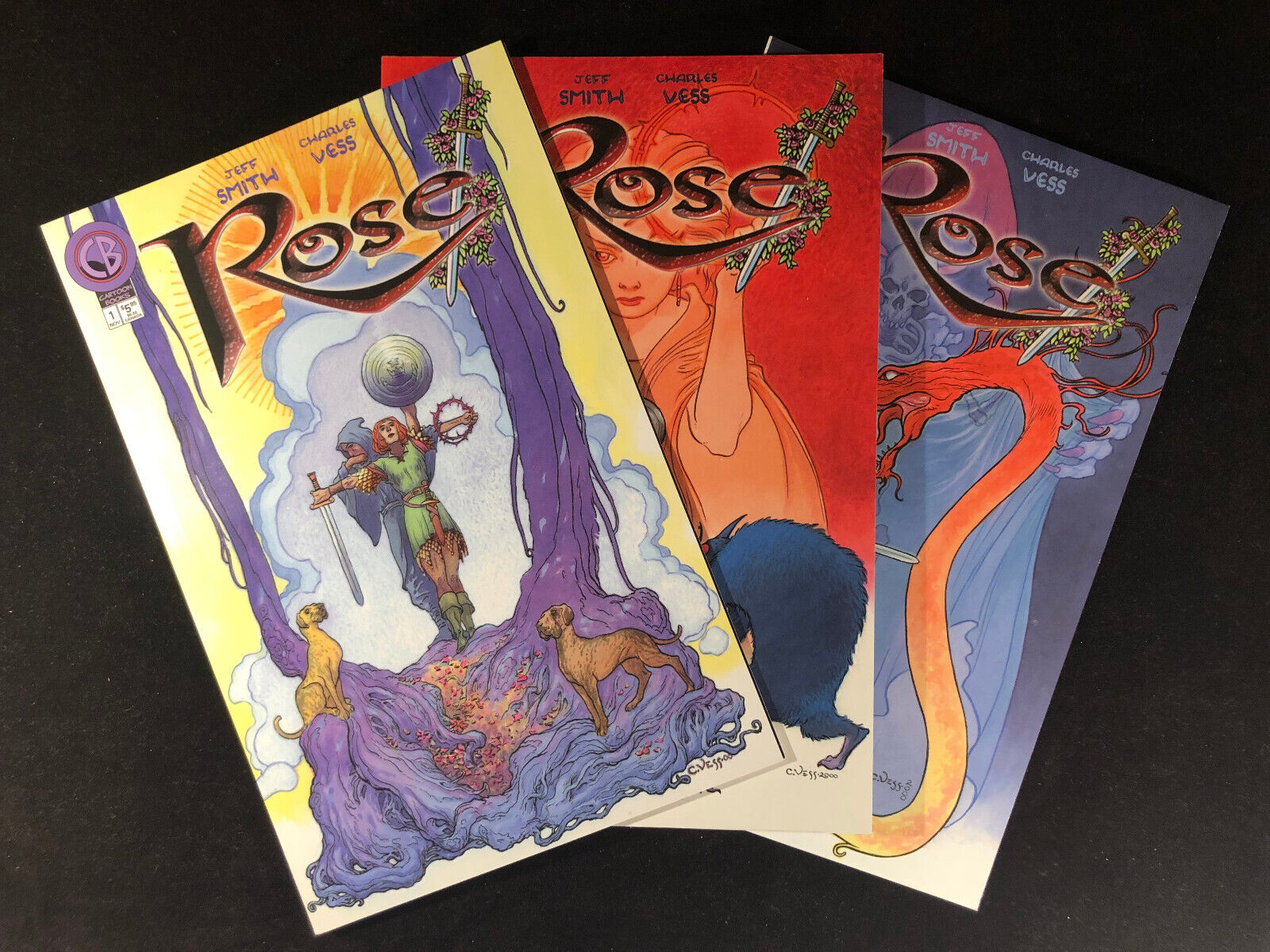 Rose #1, 2 & 3, (full run) 2000-2003, Jeff Smith/Charles Vess, Cartoon Books