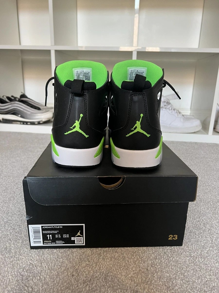 Size UK 9.5 Jordan Flight Club 91 Black Green Strike eBay