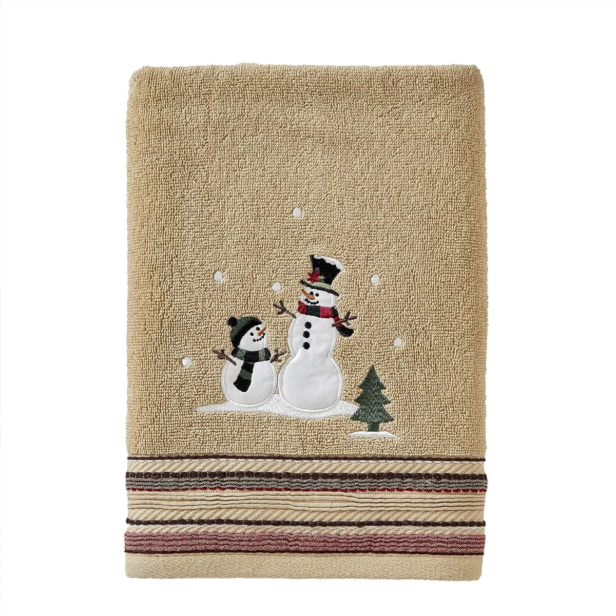 SKL Home by Saturday Knight Ltd. Rustic Plaid Snowman Bath Towel