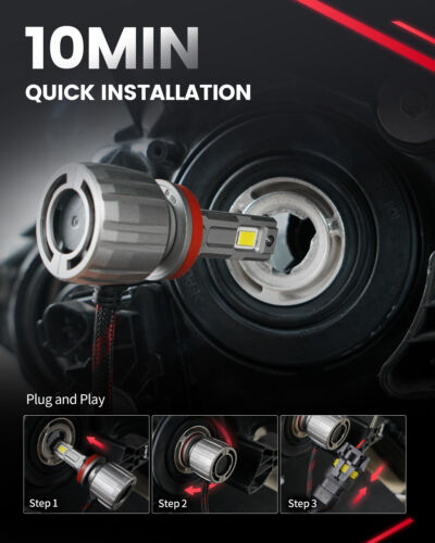 Lasfit LED Headlight Bulb High Low Beam Fog H11 H9 H13 9005 9006 9012 H7 H4 9007 - Picture 61 of 98