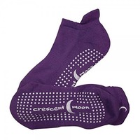 Crescent Moon Yoga Womens Exersock,purple/white,us L R Crescent Moon Yoga Womens Exersock,purple/white,us L R