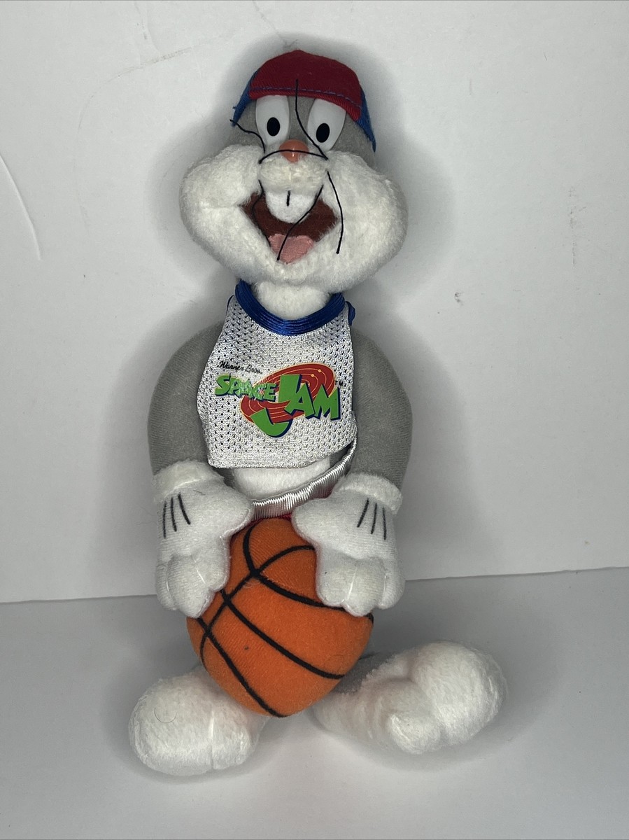 1996 McDonald's Warner Bros Looney Tunes Space Jam Bugs Bunny Plush Toy 9”