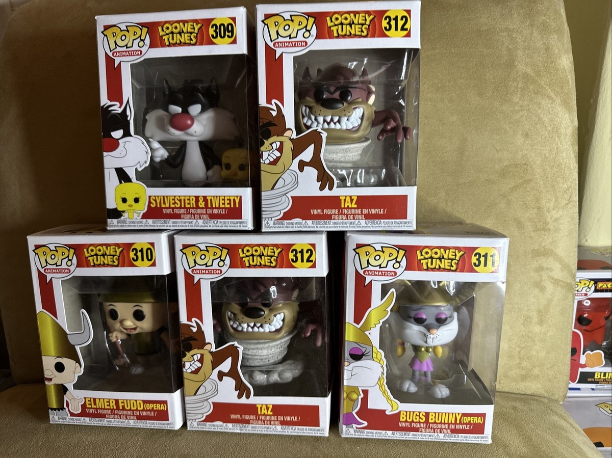 Funko Pop! Looney Toons Lot! Taz, Bugs, Elmer Fudd, and Sylvester 