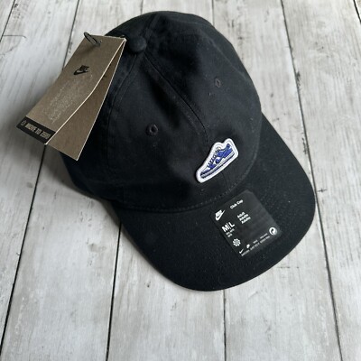 Duncher Cap NEW WITH TAGS NIKE DUNKS CLUB CAP BLACK UNISEX HAT MEDIUM / LARGE SIZE ...
