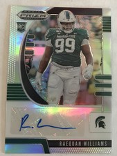 2020 PRIZM DRAFT PICKS RAEQUAN WILLIAMS AUTO SILVER PRIZM REFRACTOR RC #252
