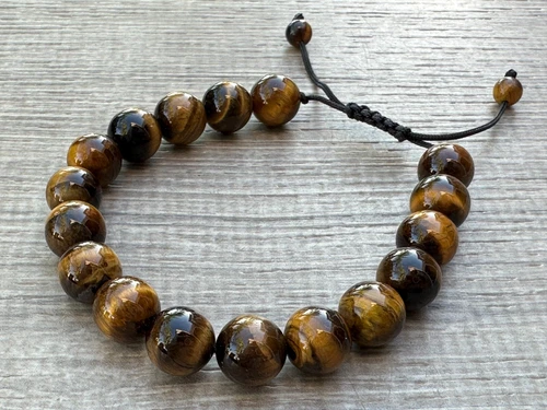 Grade A++ Edelstein Perlen verstellbar Armband 10 mm, echte Kristalle Armbänder - Bild 56 von 124