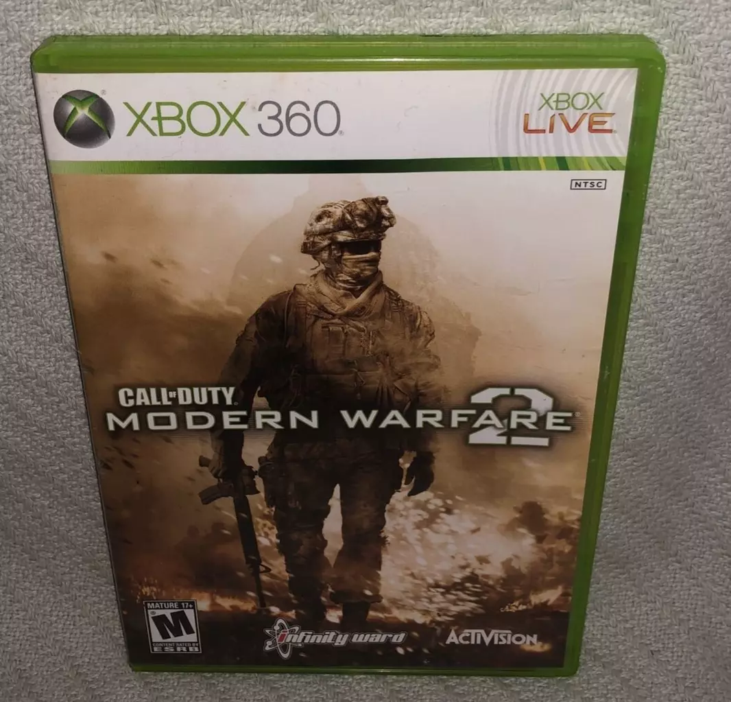 Xbox 360 Call Of Duty Modern Warfare 2 Video Game Disc in Case Rated M 17+