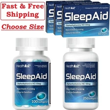 Sleep Aid, Diphenhydramine HCl 50mg, Softgels, Supports Deeper Restful Sleep
