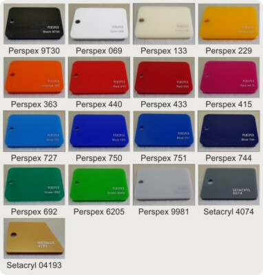 Bunte Gegossene Acrylglasplatte - nach Ihrer Maß ! PERSPEX und SETACRYL . RABATT