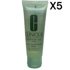 Lot 5 Clinique All About Clean Liquid Facial Soap Mild 1.7 oz Dry Comb