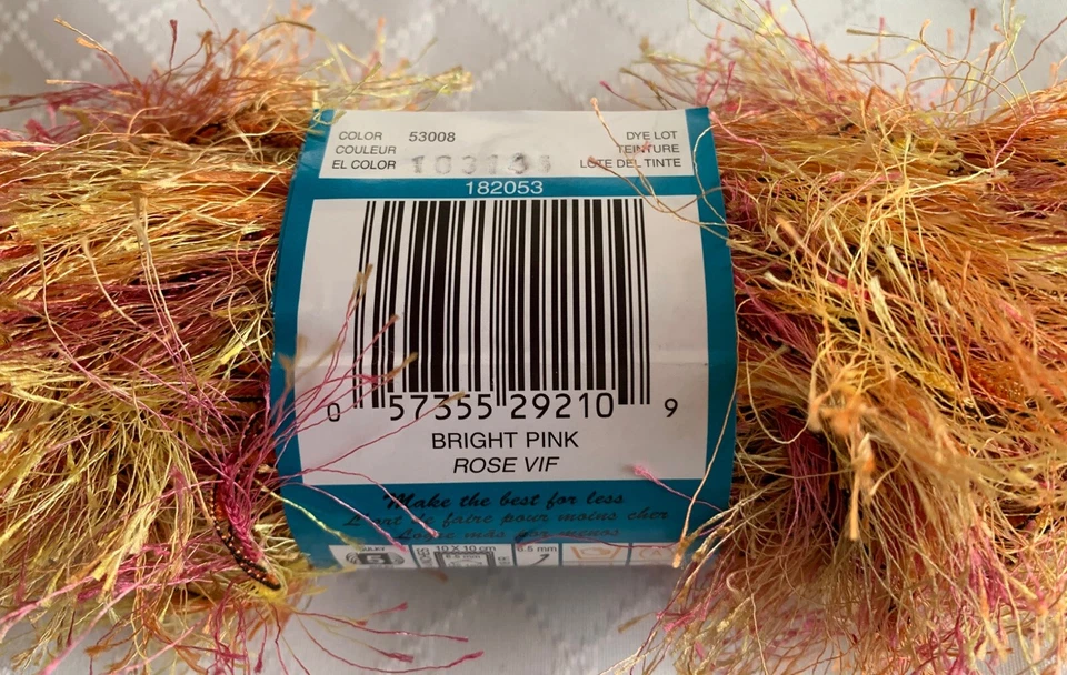 6 madejas PHENTEX Moda Once pestañas/cinta hilo-rosa/naranja/amarillo-41 yardas Ea. Foto 2 de 4