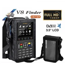 V8 Satellite Dish Finder TV Signal Strength Meter USB HDMI with 3.5" LCD Display