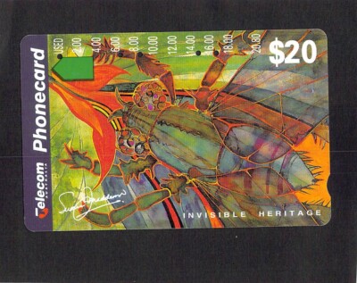 Y1702 Australia Telecom Phone card $20 5 hole Invisible Heritage