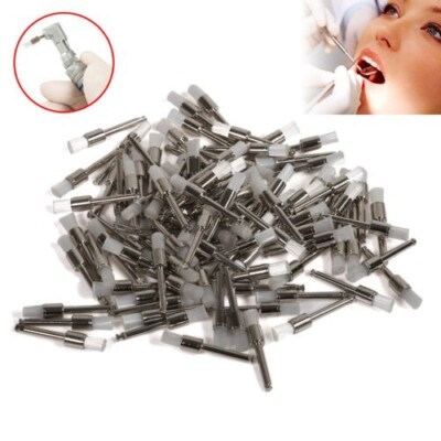 200Pc Dental Lab Nylon Latch Flat Polishing Polisher Prophylaxis Brushes 200 Pcs
