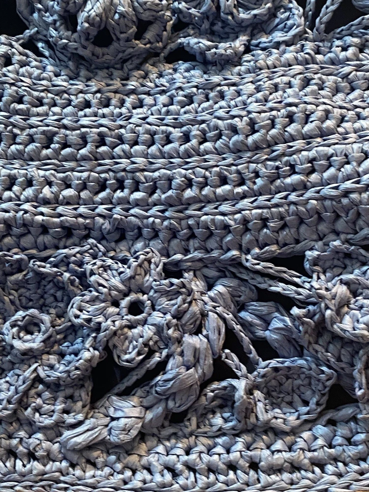 Handmade Raffia-Style Crochet Tote Bag Dior Inspired