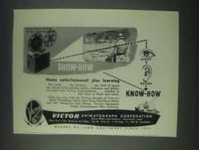 1946 Victor 16mm Sound Motion Picture Animatophone Projector Ad