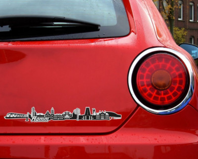 Samunshi Hamm Skyline Aufkleber Sticker Autoaufkleber City Gedruckt
