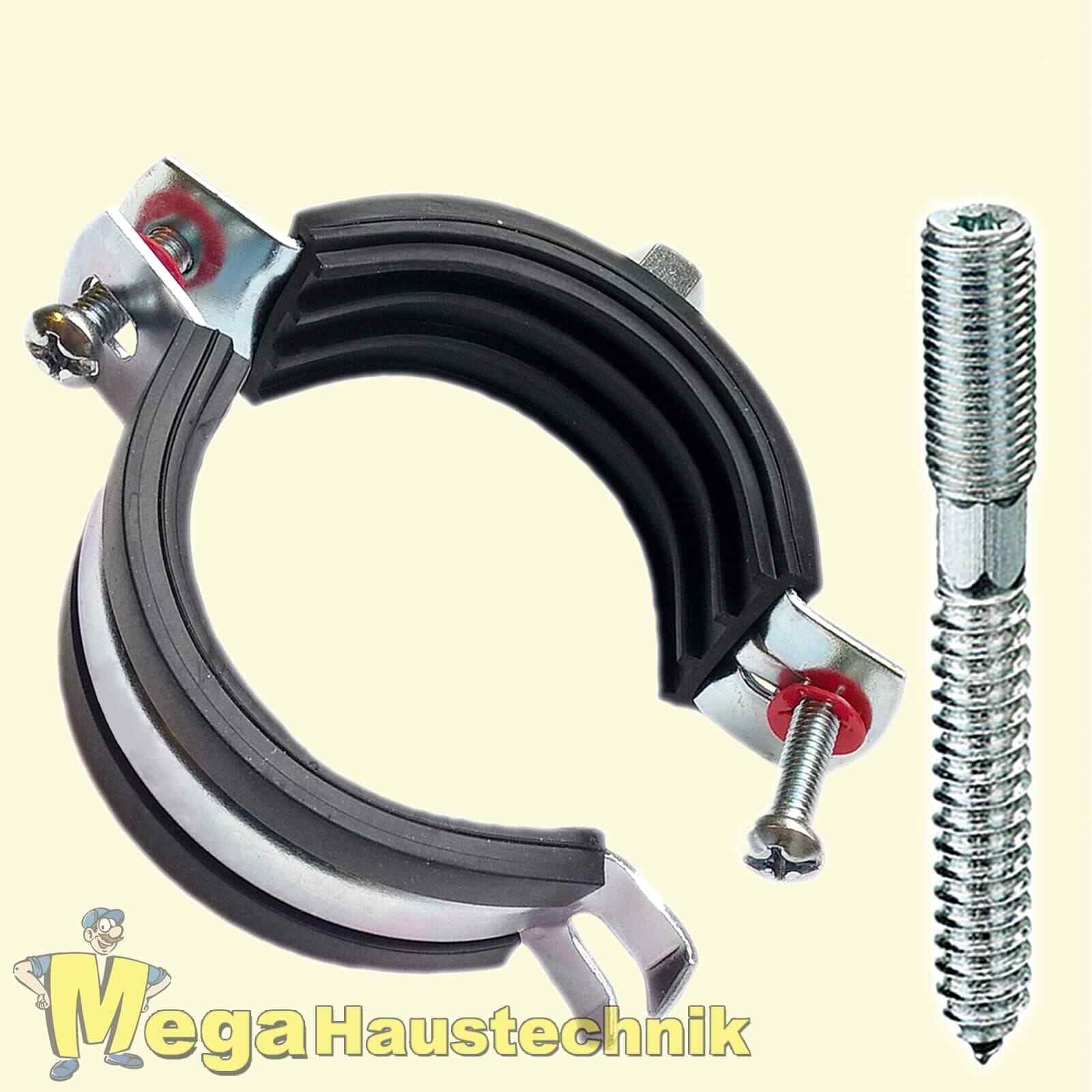 ZMDMAH Rohrschellen Set - 12x 50mm Edelstahl Mit Gummieinlage