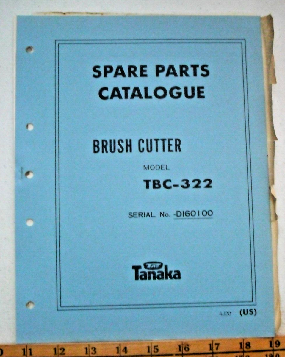 田中ページ Vintage Tanaka Spare Parts Catalog Manual - Brush Cutter - Model
