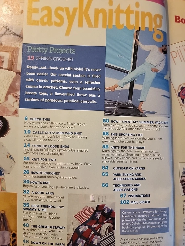 Family Circle Easy Knitting Plus Crochet Spring/Summer 1998 Afghans, Pillows Etc - Image 2 of 4