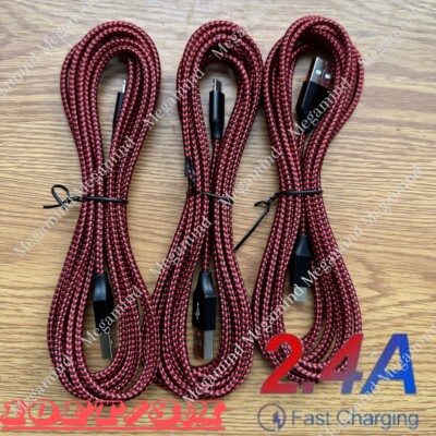 3 Pack 10FT USB Cable For iPhone 6 7 8 13 12 11 14 Pro Max X XR XS Charger Cord