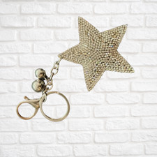 Star Keychain Keyring Pendant Accessory - Bling Sparkle Gift for Teen