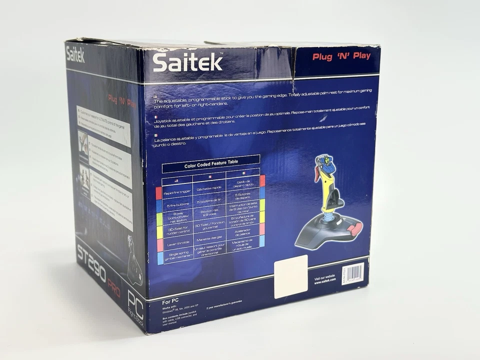 Saitek PC Flight Stick USB Joystick ST290 Pro Programmable BRAND NEW - Image 4 of 4