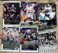 2017 Donruss Football NFL Retro Lot 6 Tom Brady Eli Manning Tony Room Marino Bo