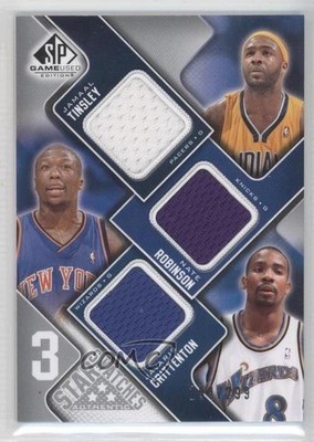 2009 SP Game Used 3 Star Swatches /299 Jamaal Tinsley Nate Robinson #3S-TRC 9bp