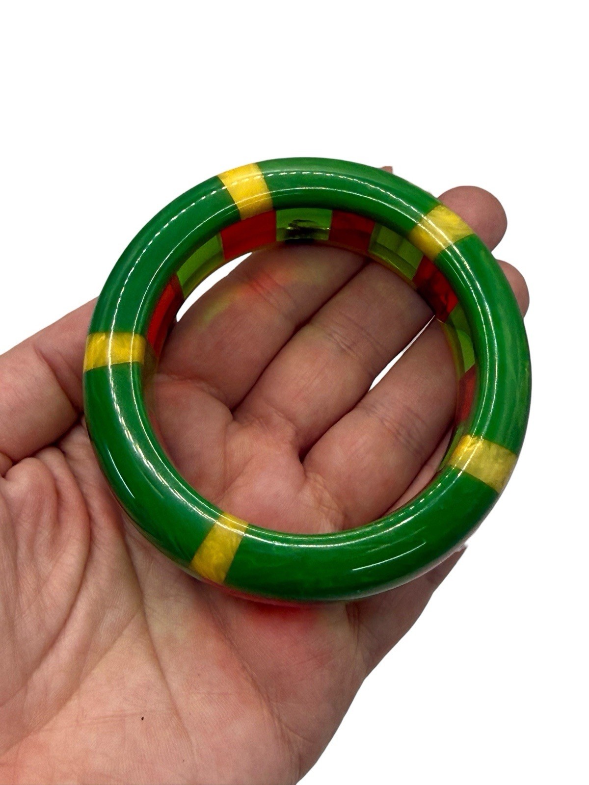 Shultz Bakelite Bracelet Checkered Checkerboard C… - image 7