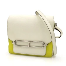 Hermes Bag Le Rimini Crossbody Shoulder Bag Nata White Lime Yellow Evercolor 99