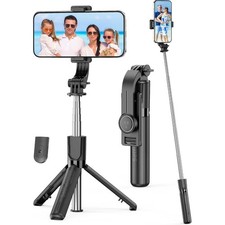 Portable Selfie Stick, 4 in 1 Extendable Phone Tripod Stand with Detachable