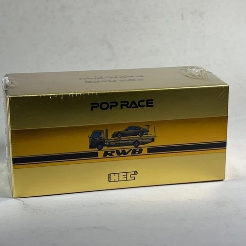 1/64 POP RACE x XCARTOYS RWB 930 & FUSO-300 Truck HEC 2026 Limited Box Set Gold