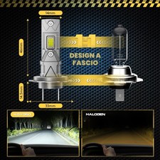 LED 100W 22000LM Lampada 6500k Mini Design Lampadina Argento Auto Fari - Miniatura 4
