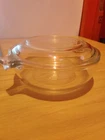 Vintage Pyrex 019 20oz Clear Individual Glass Bowl and Lid Set USA Made