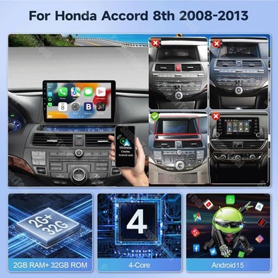 Android 14 Autoradio Für Honda Accord 8 2008-2012 - CarPlay & Android Auto