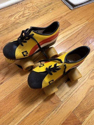 Vintage 1978 Mattel Sunrunners Roller Skates . Red/Orange/Yellow/White. Size 5