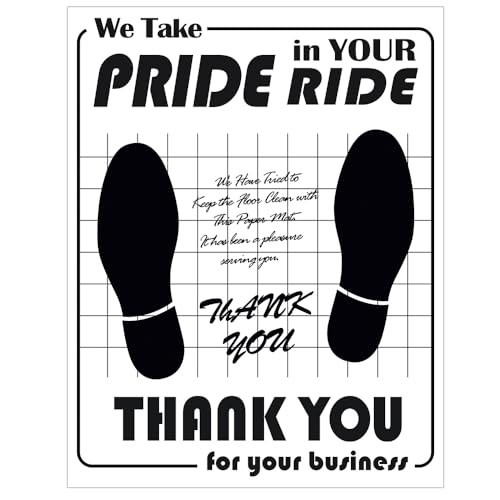 100Pcs Paper Floor Mats for Car: Disposable Vehicle Floor Mats Detailing 