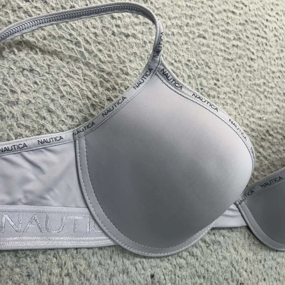 Sujetador push up Nautica Bra 34C 8393-28 gris Boost Spellout Foto 4 de 4